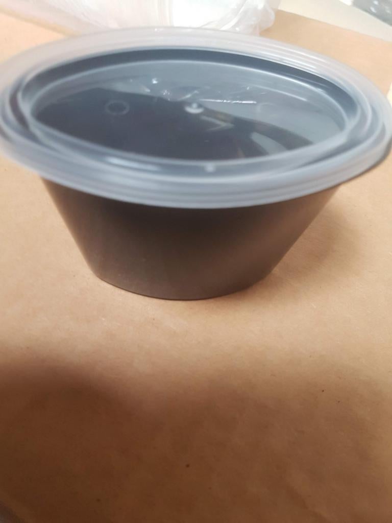 90 cc saus bakje met deksel, Ophalen of Verzenden, Kunststof, Met deksel