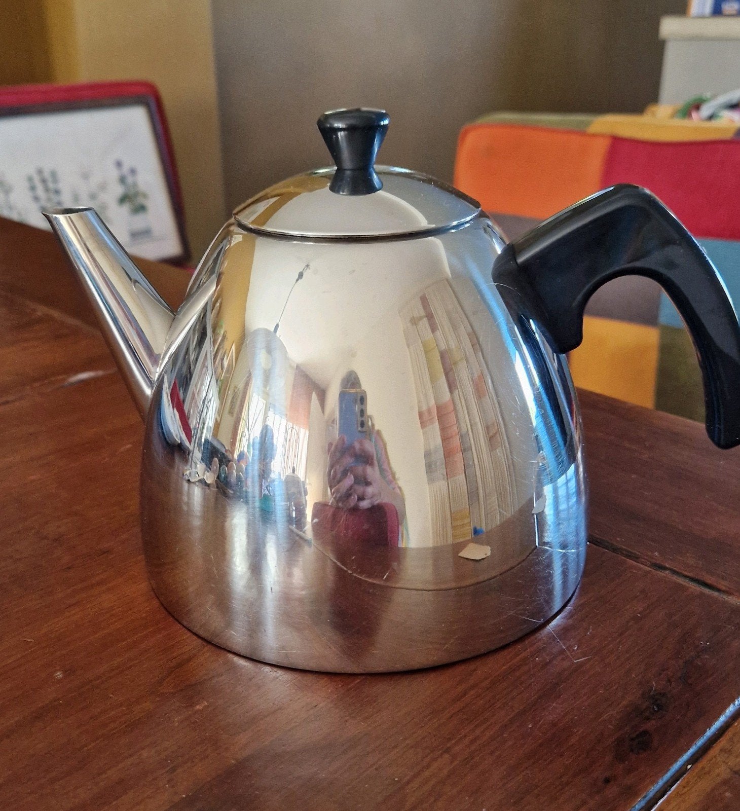 Bredemeijer Minuet Dubbelwandige Theepot 1.2L RVS, Huis en Inrichting, Theepot/fluitketel, Bredemeijer, Ophalen of Verzenden, Zo goed als nieuw