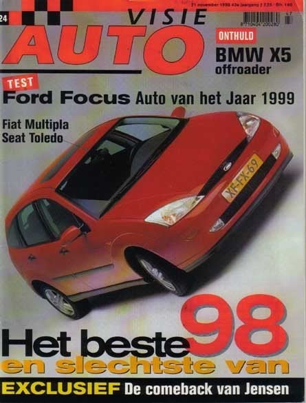 Autovisie 24 1998 : Seat Toledo V5 - Ford Cougar V6 - Focus, Ophalen of Verzenden, Gelezen, Algemeen