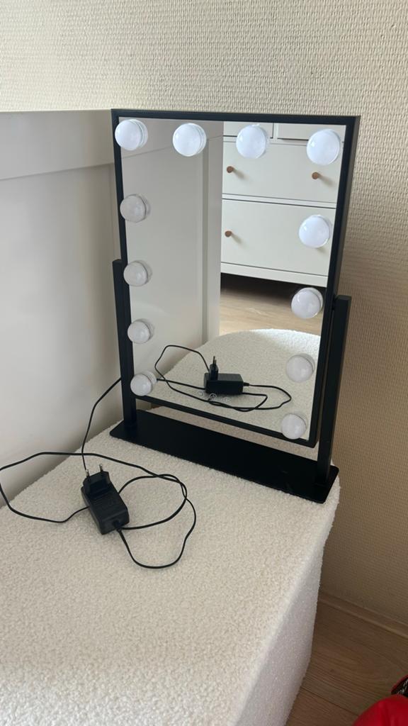 Make-up spiegel met verlichting / LED, Minder dan 50 cm, Ophalen of Verzenden, Zo goed als nieuw, Minder dan 100 cm