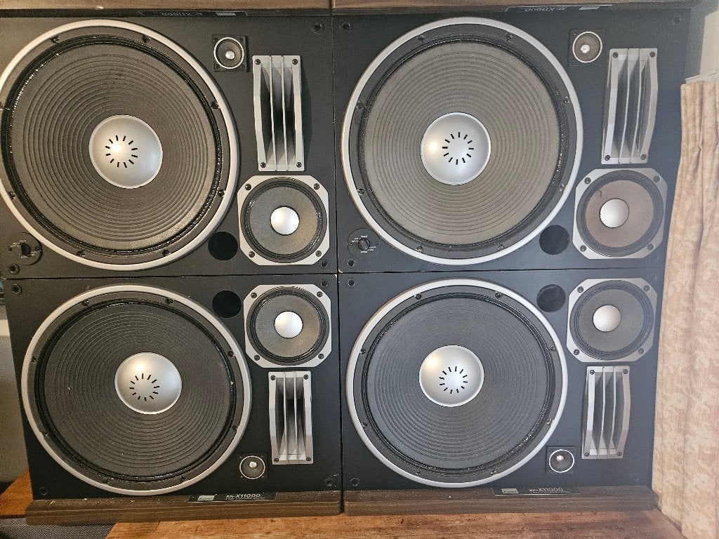Sansui SP-X11000 - Rare Vintage 4-Way 8-Driver Speakers, Vloerstaande luidspreker, Gebruikt, Inclusief kabels, Ophalen