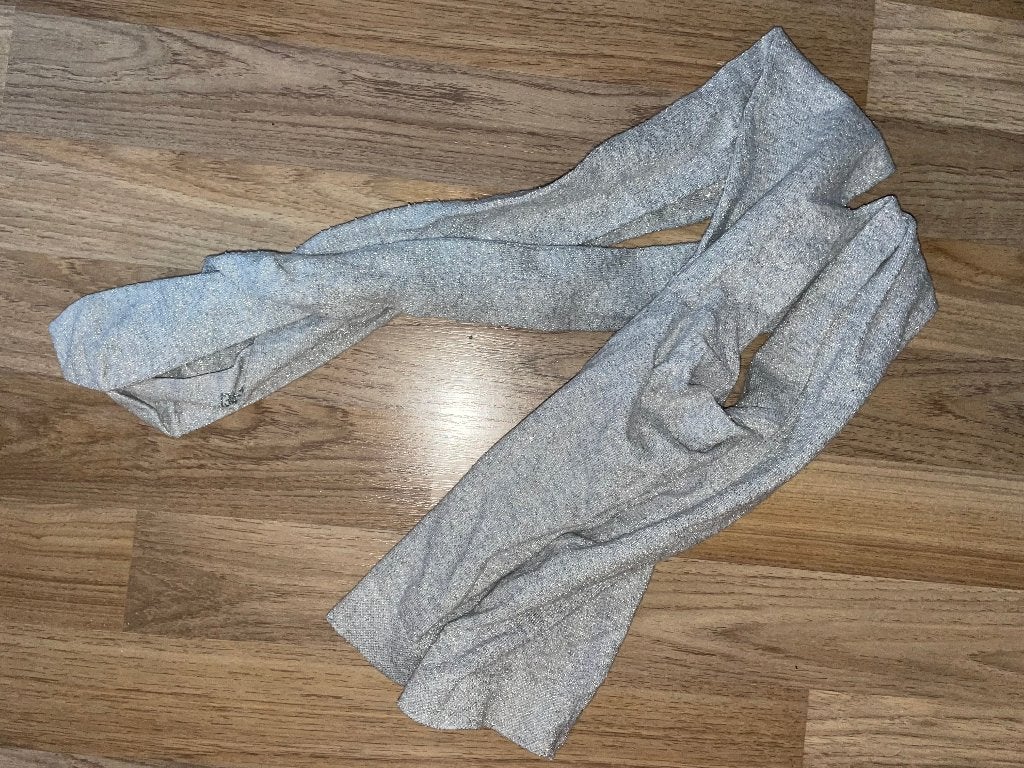 Maillot glitter legging broek 134 140 146 zilver grijs, Verzenden, Gebruikt, Meisje, Broek