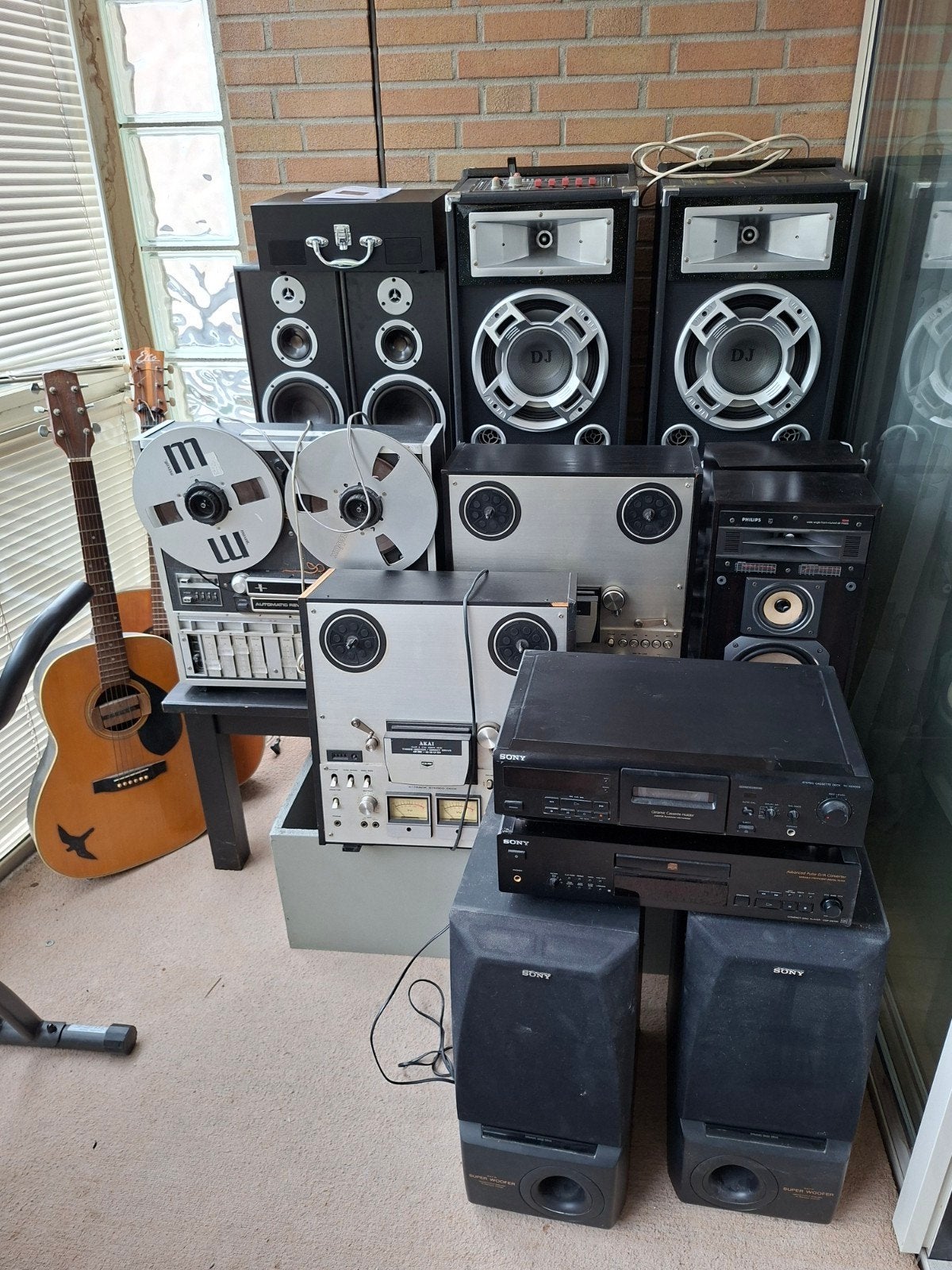 Grote collectie audioapparatuur en gitaren, Ophalen of Verzenden, Gebruikt