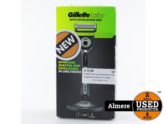 Gillette Labs scheersysteem met magnetisch dock en 1 mesje, Flex Ltd., Nieuw, https://flex.com/contact-us, Nobelstraat 10, 5807 GA Oostrum LB, Limburg, Nederland