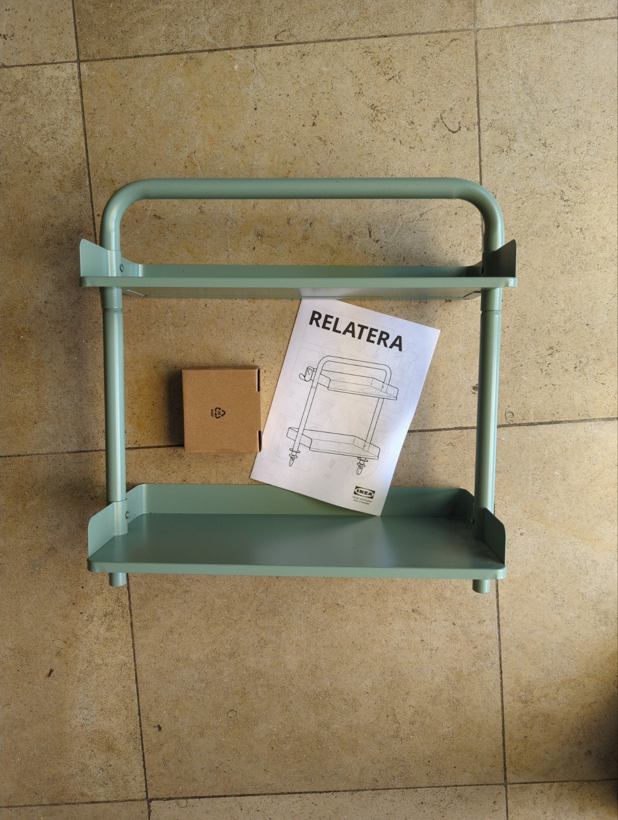 IKEA RELATERA opzetstuk voor bureau - Ongebruikt, Huis en Inrichting, Ophalen, Demontabel, Groen, Metaal