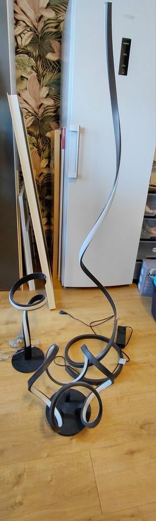 Dimbare lampen zwart/grijs met wit warm licht, Ophalen, Zo goed als nieuw