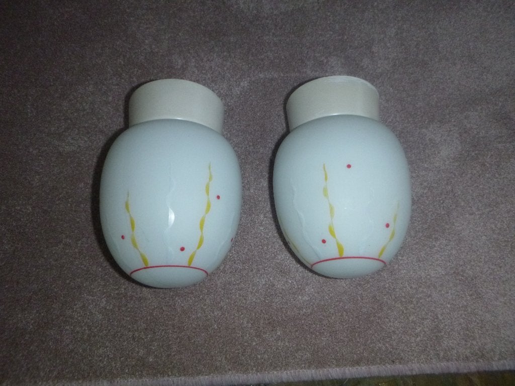 twee mooie oude jaren 60/70 plafondlamp, Huis en Inrichting, Lampen | Plafondlampen, Ophalen of Verzenden, Gebruikt, Glas