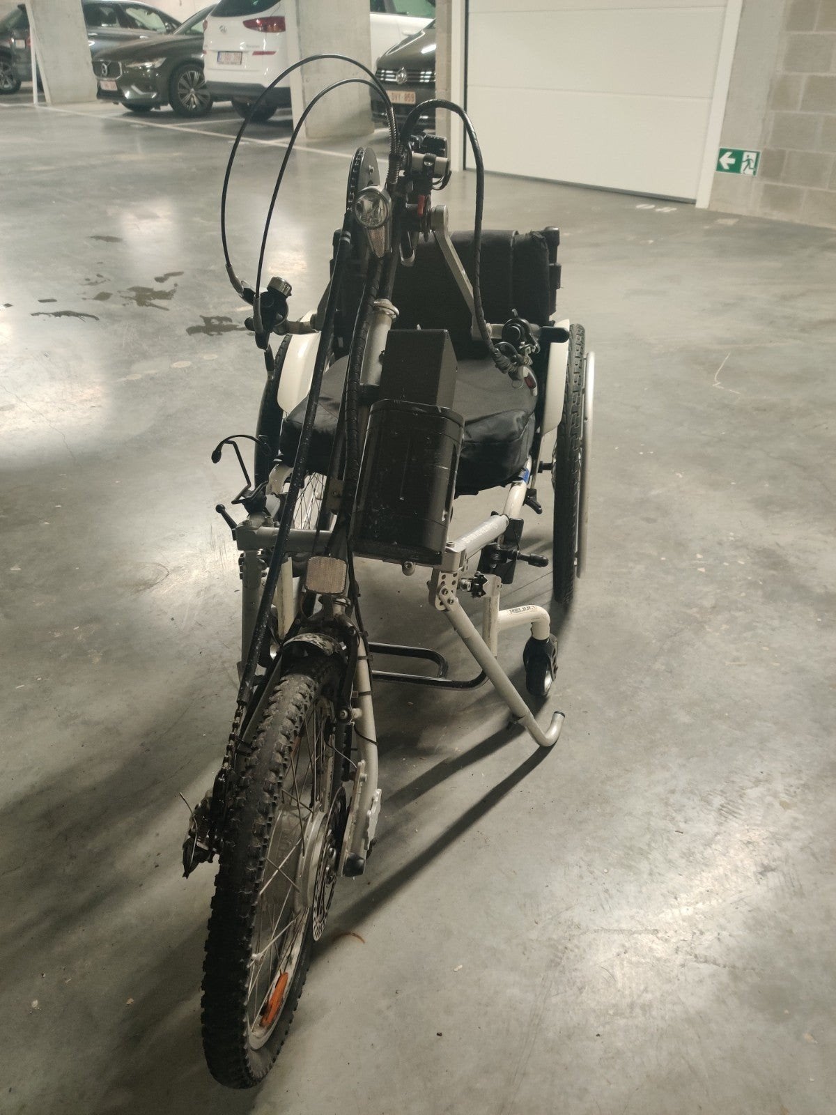 Handbike Stricker Lipo met of zonder rolstoel Quickie, Ophalen, Inklapbaar, Zo goed als nieuw, Elektrische rolstoel