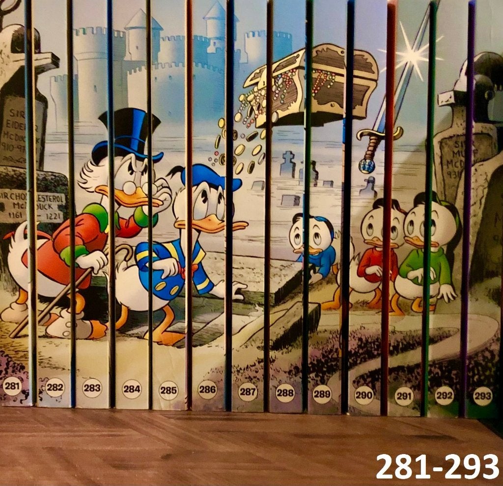 Prachtige complete rugtekening Donald Duck pocket 281-293!, Complete serie of reeks, Ophalen of Verzenden, Zo goed als nieuw, Donald Duck
