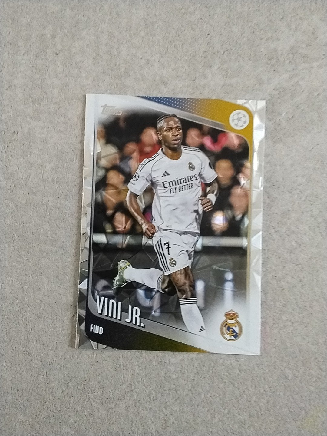 Topps Champions League kaart Vinicius Jr. Real Madrid, Ophalen of Verzenden, Zo goed als nieuw, Buitenlandse clubs, Spelerskaart