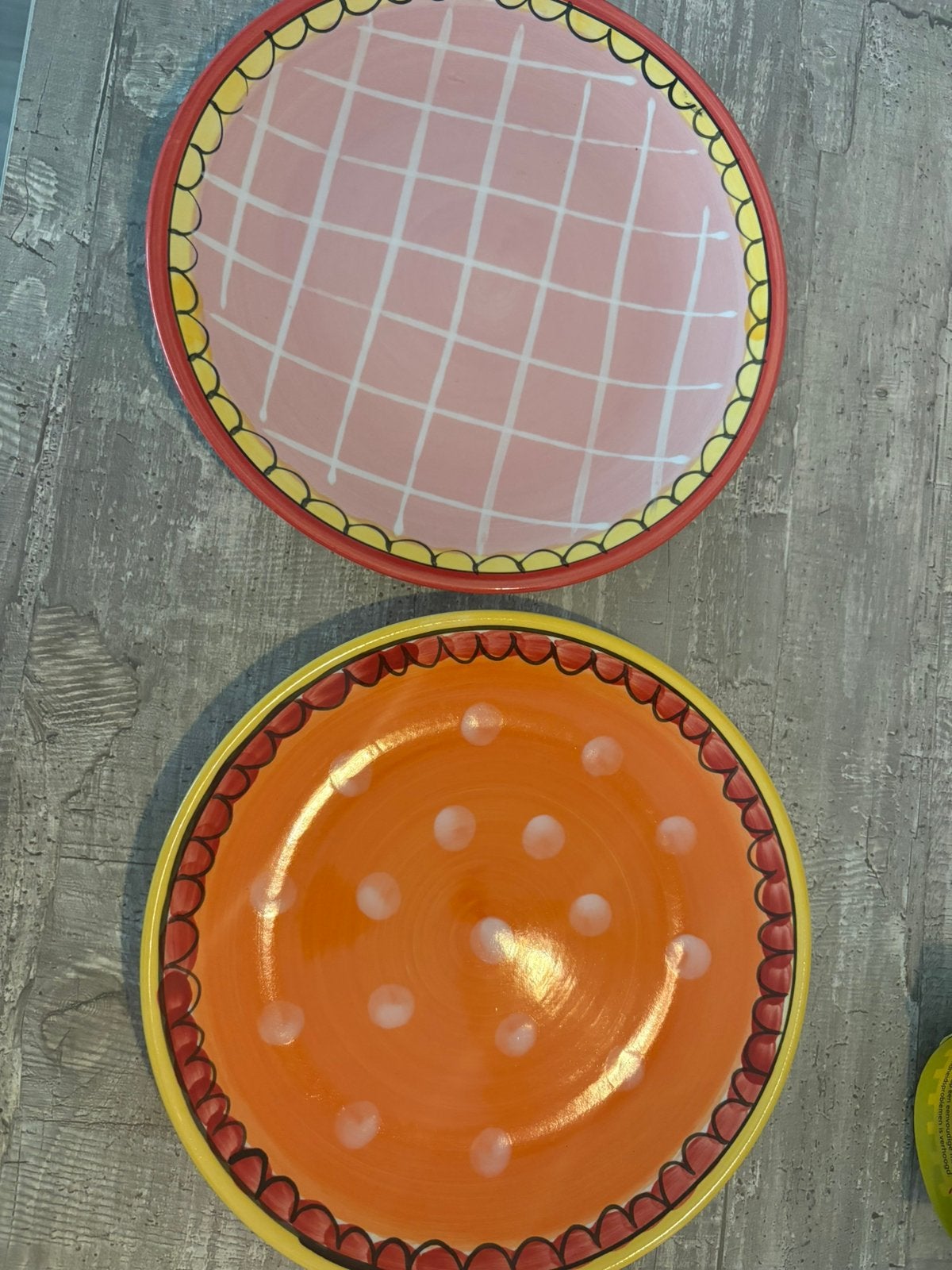 Blond Amsterdam set van 2 Even Bijkletsen borden 22cm, Huis en Inrichting, Ophalen of Verzenden, Zo goed als nieuw, Aardewerk