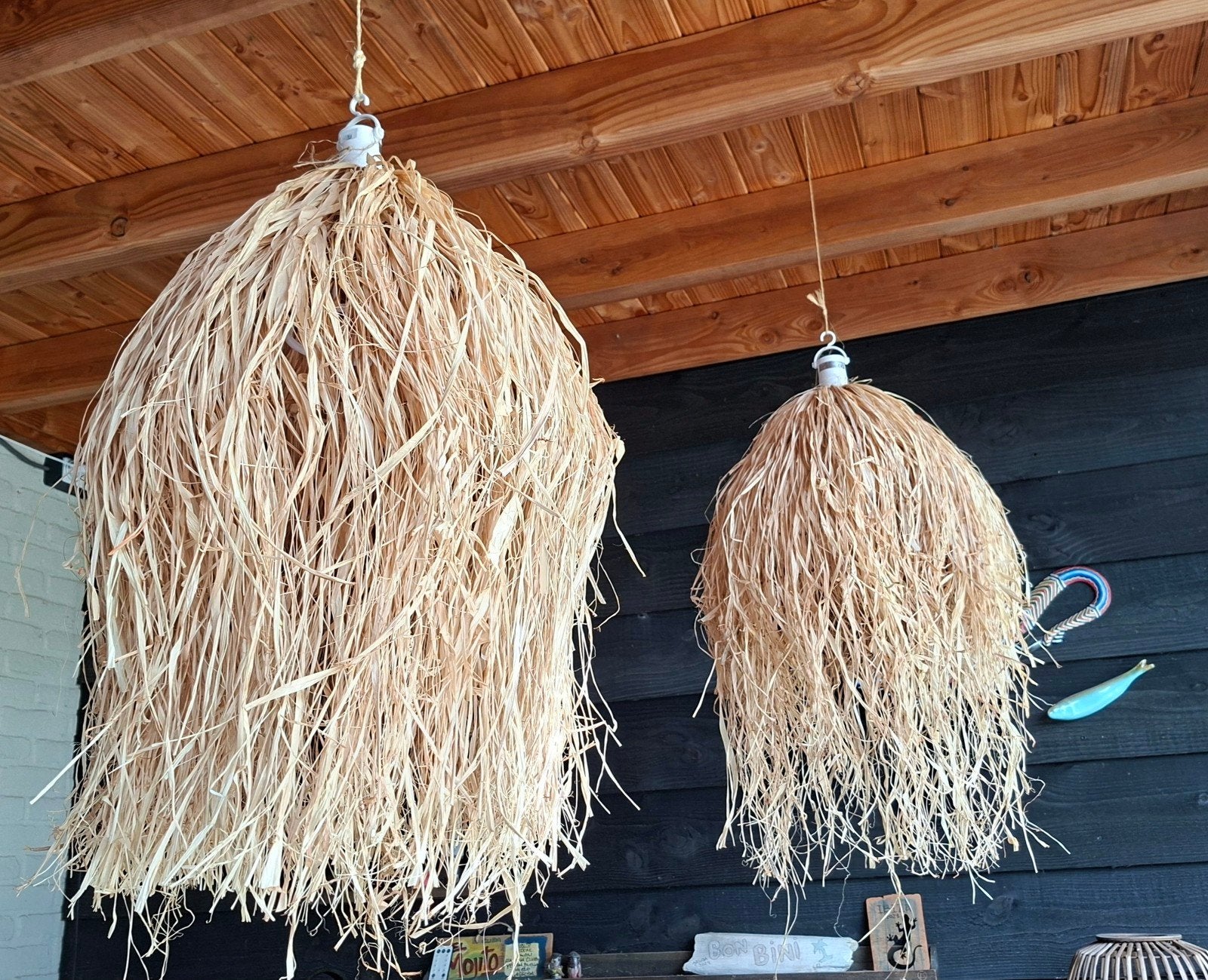 Raffia lampenkap - Ibiza Vibes, Ophalen of Verzenden, Nieuw, Boho, Beach, Bali, Ibiza, Mediterrane