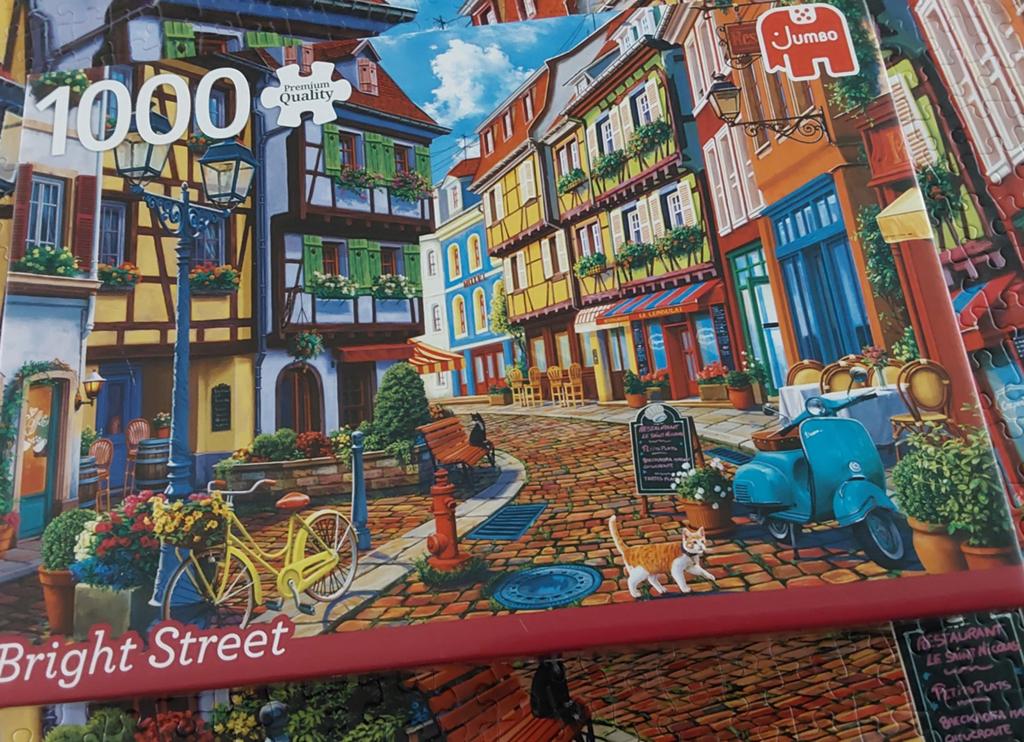 Jumbo - Bright street. 1000 stukjes., Ophalen of Verzenden, 500 t/m 1500 stukjes, Zo goed als nieuw