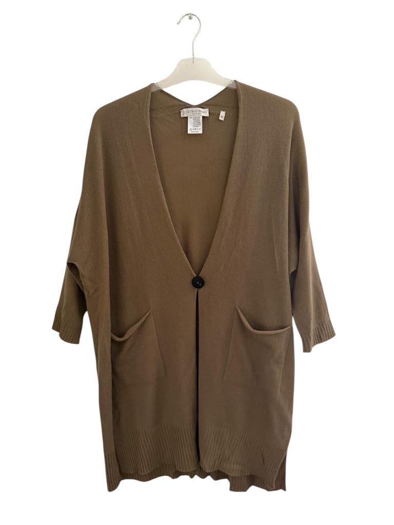 Le Tricot Perugia vest XS, Kleding | Dames, Bruin, Ophalen of Verzenden, Zo goed als nieuw, Lange mouw