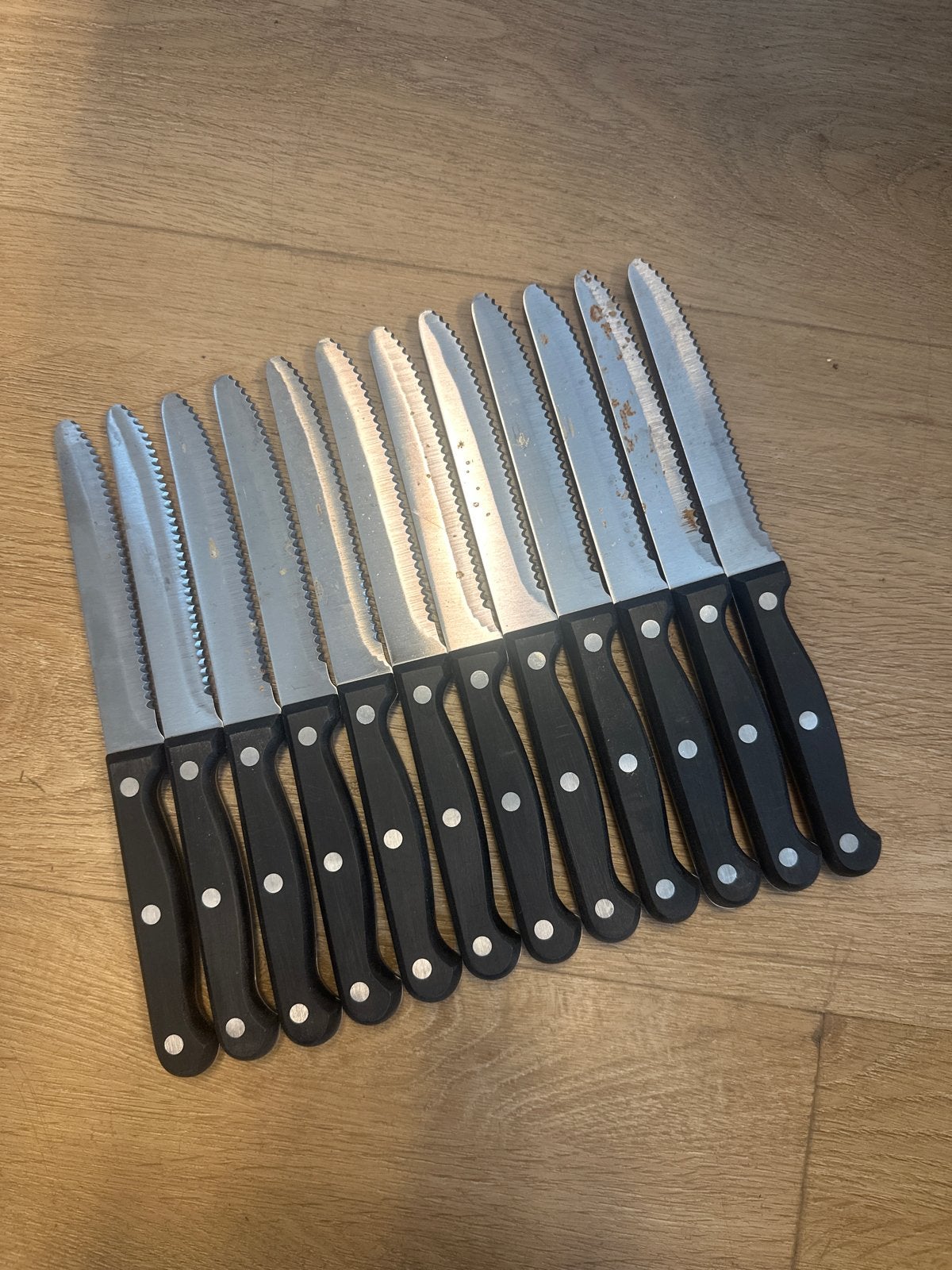 Olympia Steakmessen Set - 12 stuks, Gebruikt, Los bestek, Ophalen of Verzenden, Rvs of Chroom