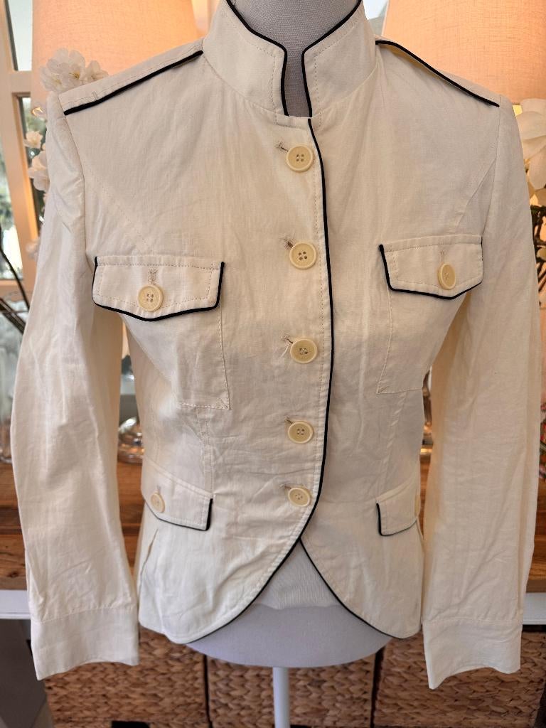 Nieuw Crème coated jasje Van Avendonck, 36/S, new!, Ophalen of Verzenden, Nieuw, Maat 36 (S), Wit