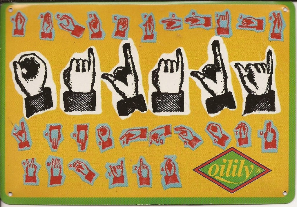 Oilily reclamebordje, Verzamelen, Ophalen of Verzenden, Zo goed als nieuw, Reclamebord