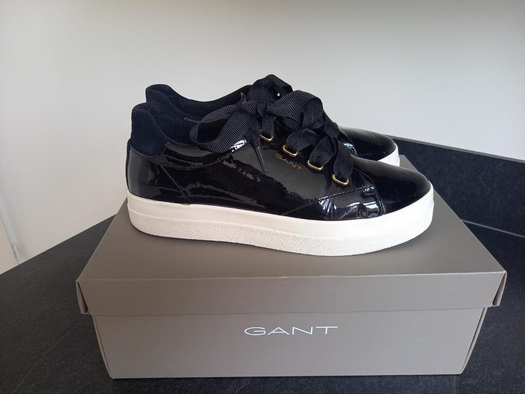 Gant zwarte lak sneakers maat 38, Zwart, Ophalen of Verzenden, Gant, Sneakers of Gympen