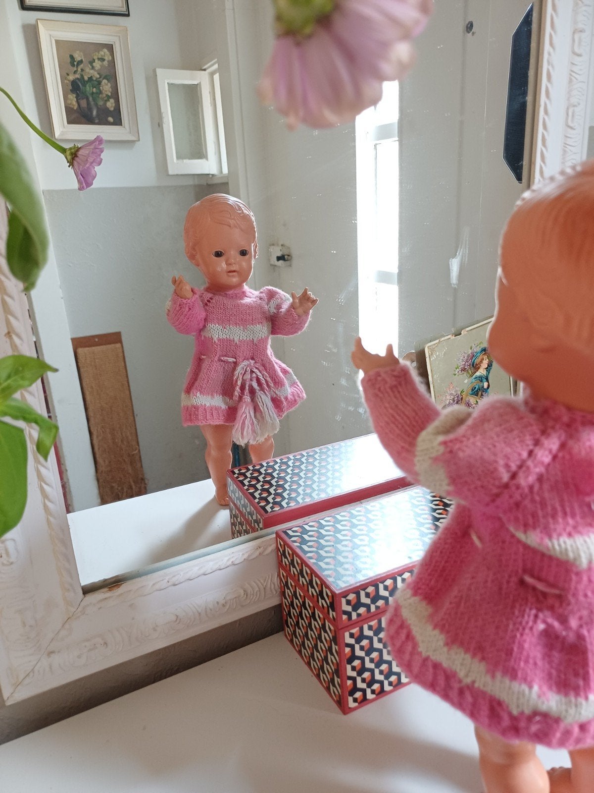 vintage oude pop celluloid, Ophalen of Verzenden, Gebruikt, Poppenhuis