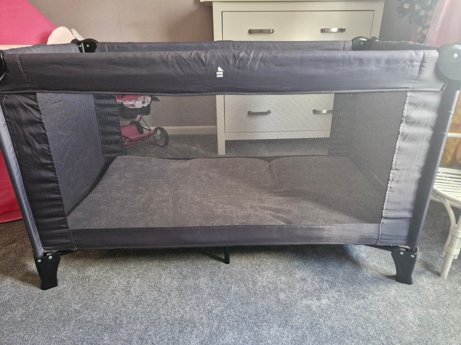 campingbedje Prenatal met matras en toebehoren, Ophalen, Zo goed als nieuw, Minder dan 140 cm, Matras
