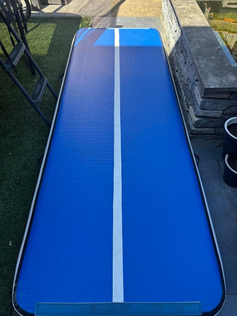 Airtrack 3m lang, Gebruikt, Blauw, Materiaal, Kindermaat 122 t/m 140