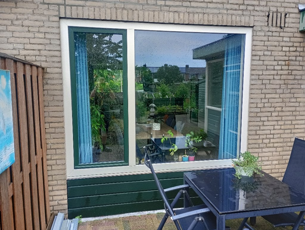 Kunststof raamkozijn dubbelglas met draaikiep deel, Doe-het-zelf en Verbouw, Kozijnen en Schuifpuien, Gebruikt, Raamkozijn, Kunststof