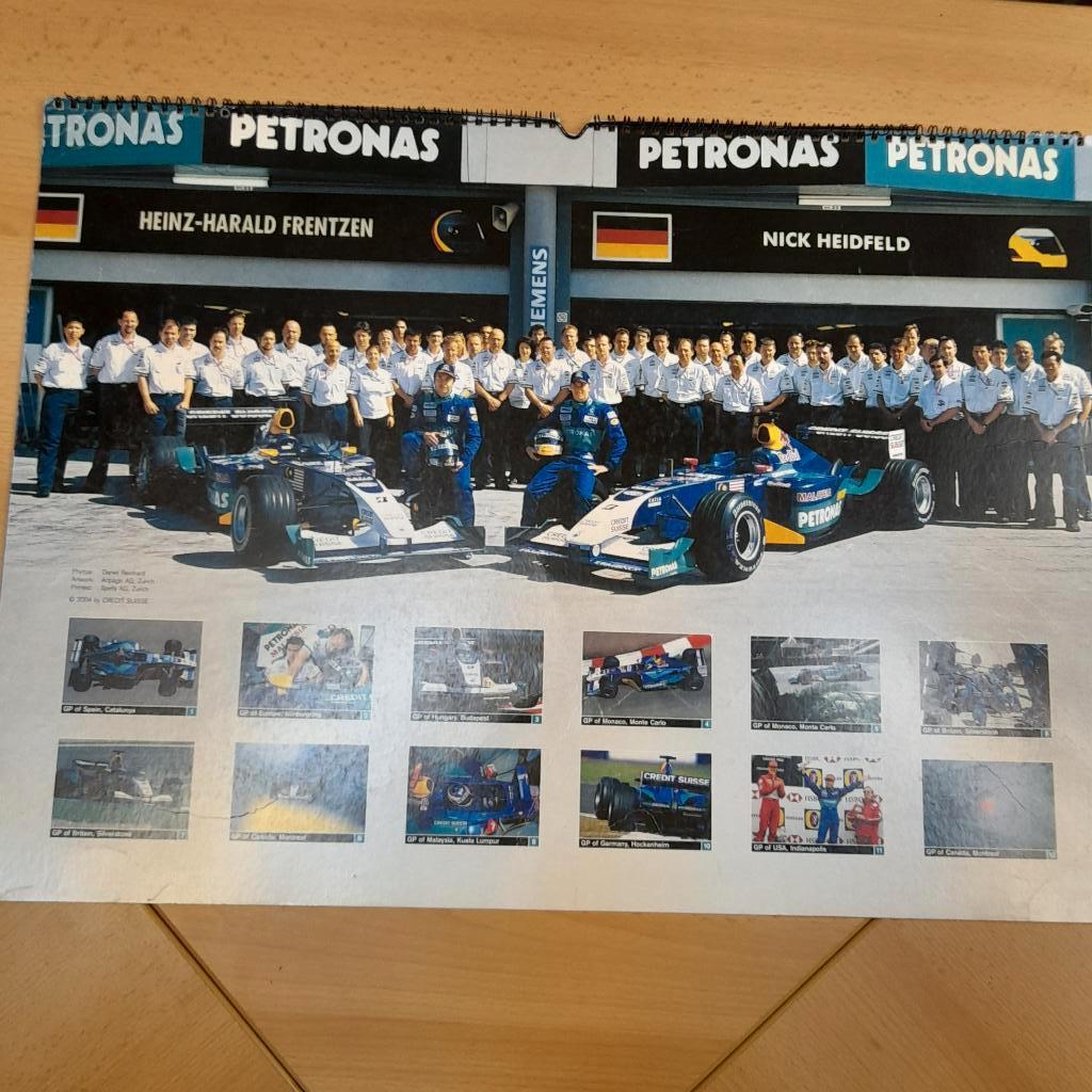 Kalender Formule 1 uit 2004, Ophalen of Verzenden, Zo goed als nieuw, Formule 1