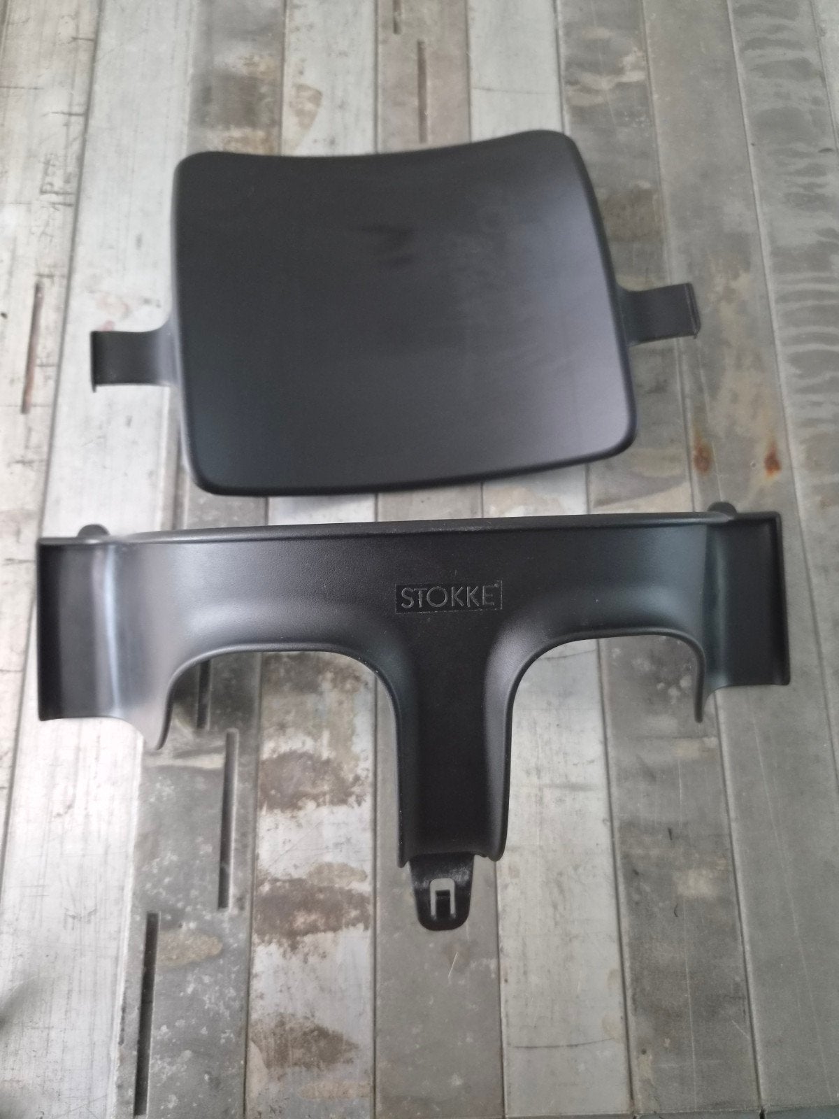 Stokke Tripp Trapp Baby Set Zwart (zitje en beugel), Ophalen, Gebruikt, Meegroeistoel, Aanschuifbaar