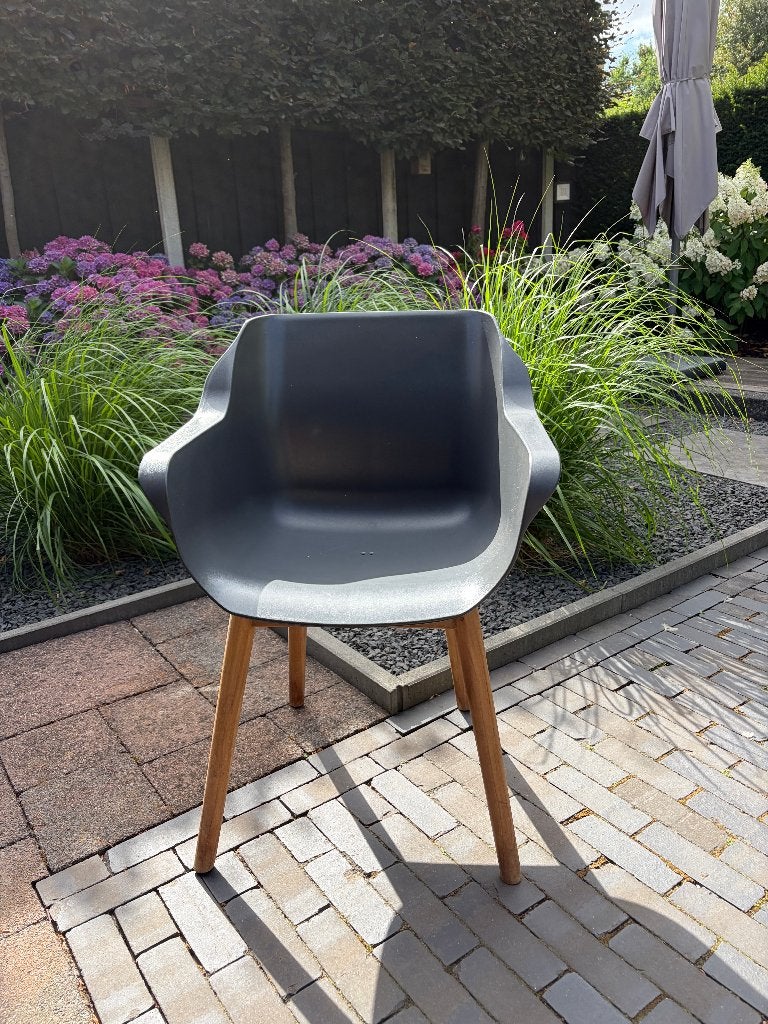 8 Tuinstoelen Hartman Sophie grijs, Tuin en Terras, Tuinstoelen, Ophalen, Gebruikt, Kunststof