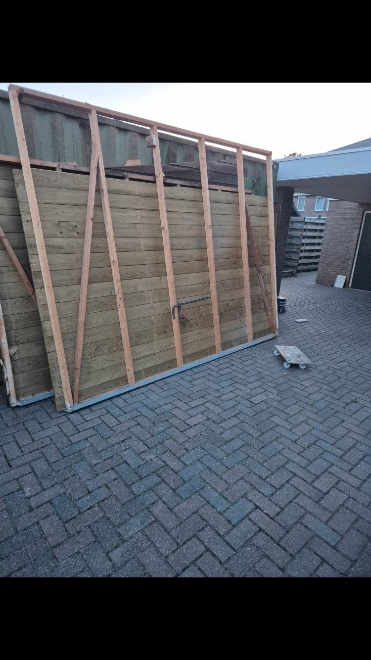 4 wanden tuinhuis lessenaarsdak, Ophalen, 250 tot 500 cm, Schuur, 1 raam