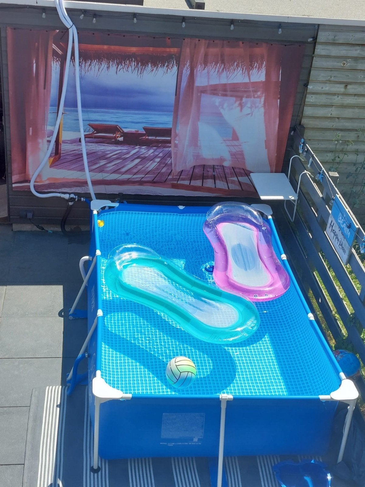 Opzet zwembad 3.0mx2.0x0.75 met zandfilterpomp en solar, Ophalen, Gebruikt, Opzetzwembad, 200 tot 400 cm