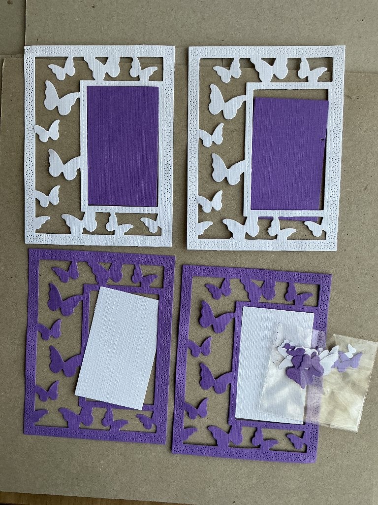 Setje 4 oplegkaartjes (vlinder), Ophalen of Verzenden, Nieuw, Overige thema's, Overige typen