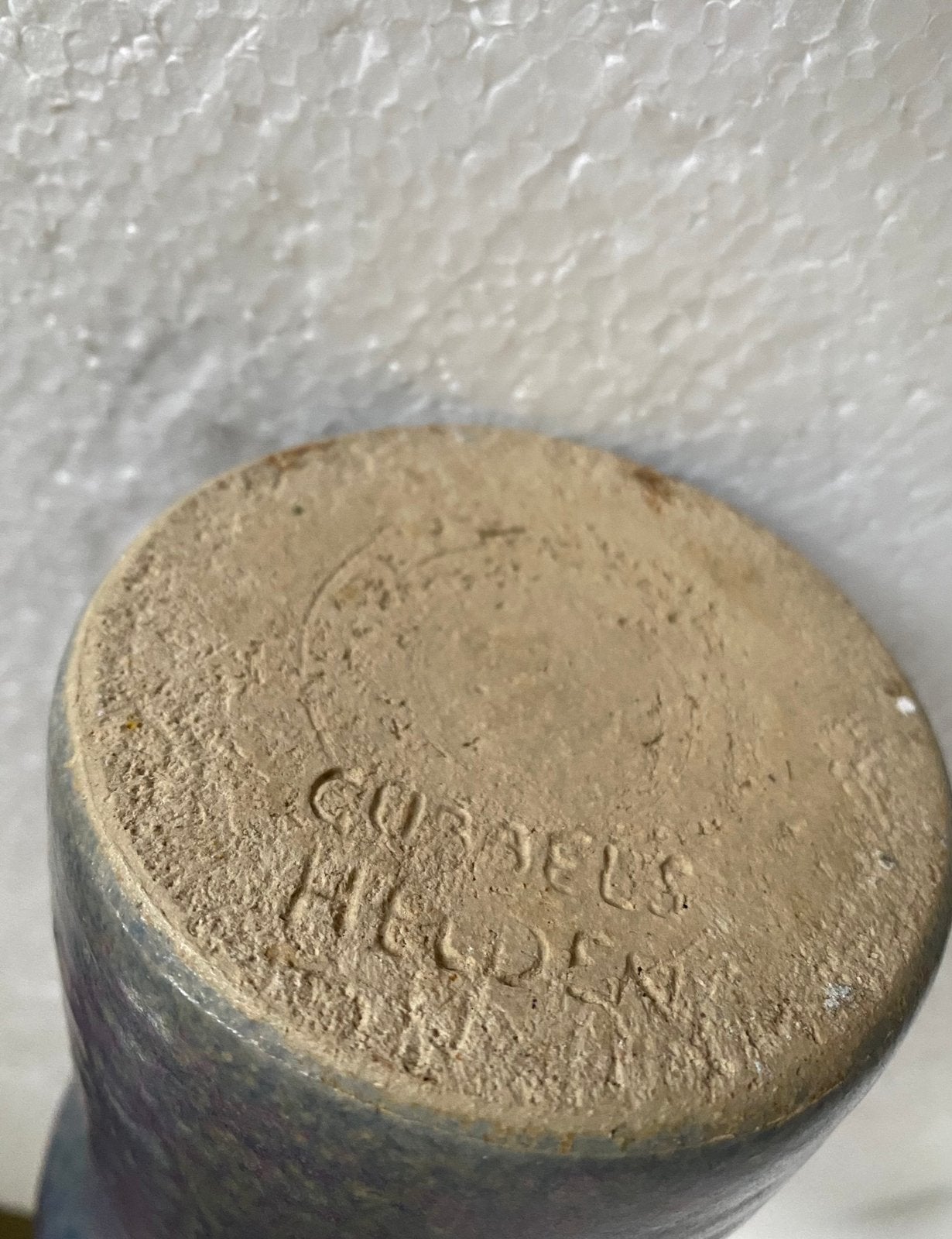 Gubbels Helden paars keramiek vaas , jaren 70, Verzamelen, Retro, Ophalen of Verzenden, Huis en Inrichting