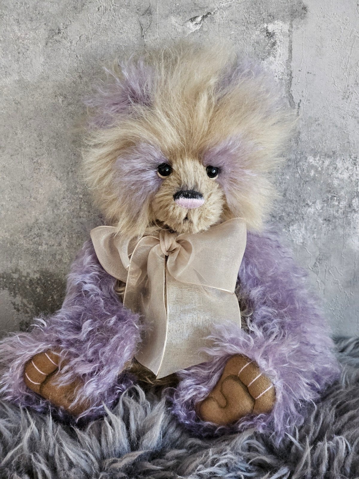Charlie Bears Mohair Anniversary Pixie Dust Beer, Paars, Overige merken, Overige karakters, Beer
