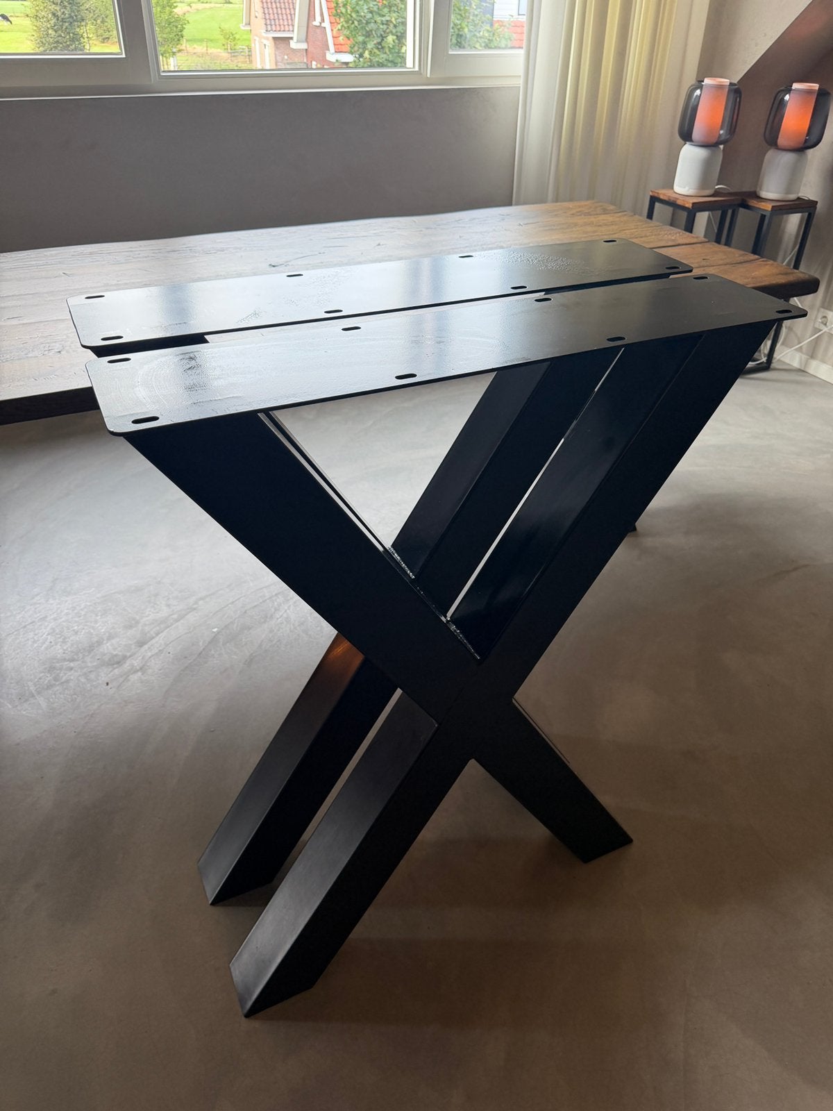 X tafelpoten 105 cm voor hoge tafel, Huis en Inrichting, Ophalen, Zo goed als nieuw, Metaal