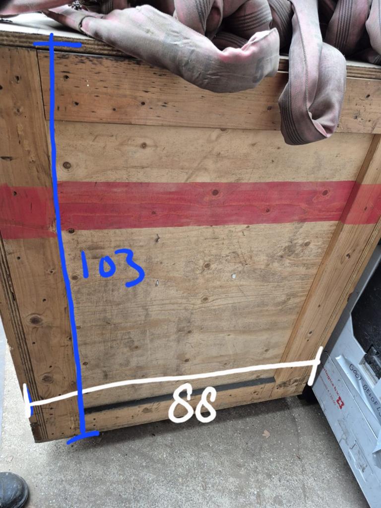Stevige houten kist voor opslag of transport, Doe-het-zelf en Verbouw, Kratten en Dozen, Gebruikt, 100 cm of meer, 50 cm of meer