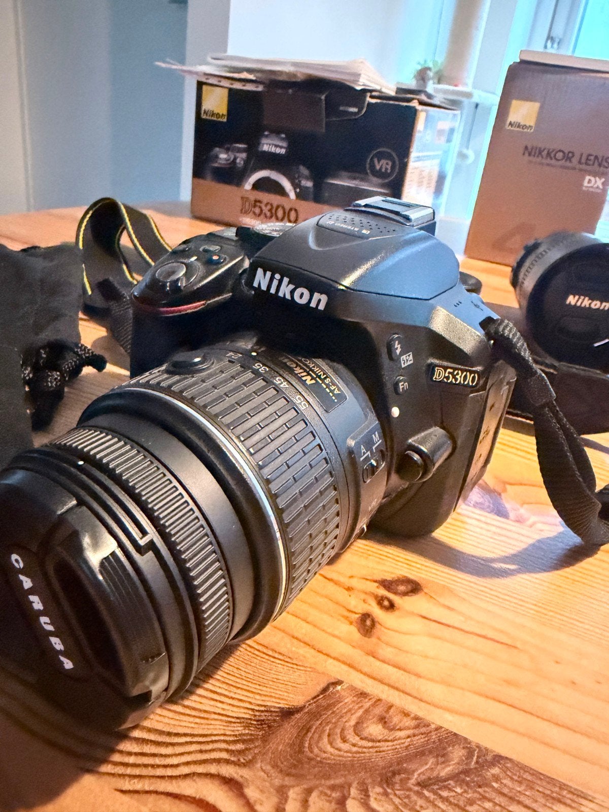 Nikon D5300 met 3 lenzen en accessoires, Nikon, Camera, Ophalen, Gebruikt