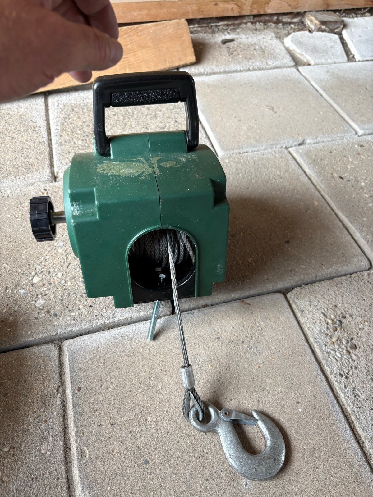 Elektrische lier met afstandsbediening, Doe-het-zelf en Verbouw, Lieren en Takels, Ophalen of Verzenden, Gebruikt, Elektrisch
