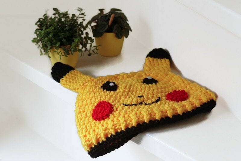 Pikachu muts, kindermuts, Jongen of Meisje, Handgemaakt, Nieuw, Ophalen of Verzenden