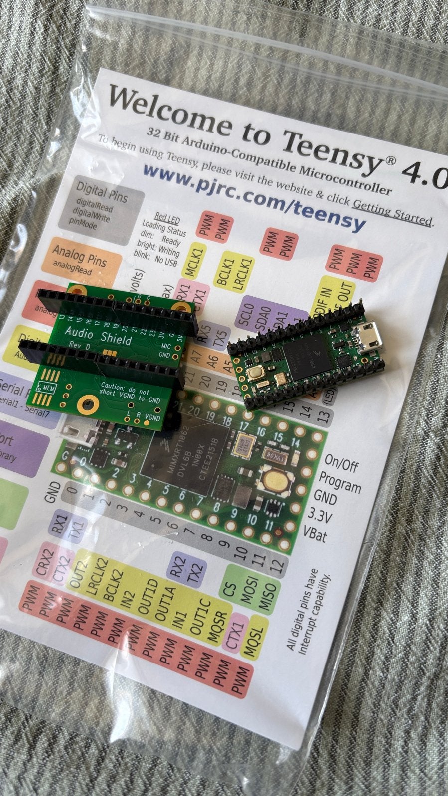 Teensy 4.0, Audio Shield Rev D & TeraDak DAC9018K2M Set, Ophalen of Verzenden, Zo goed als nieuw