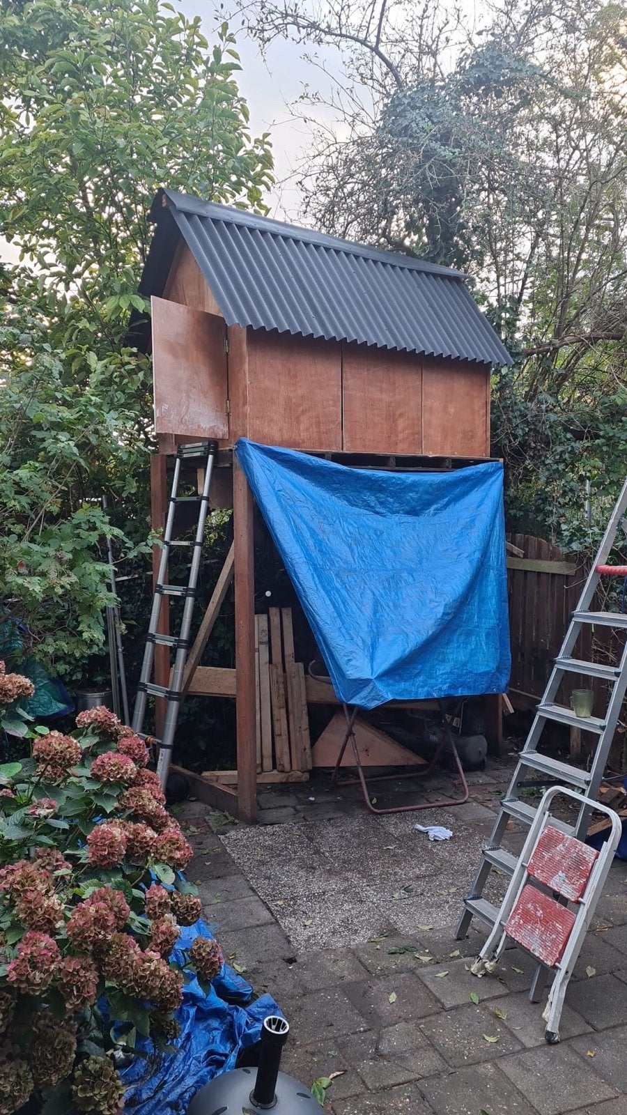 Boomhut met waterdicht dak, Ophalen, Gebruikt, Hout