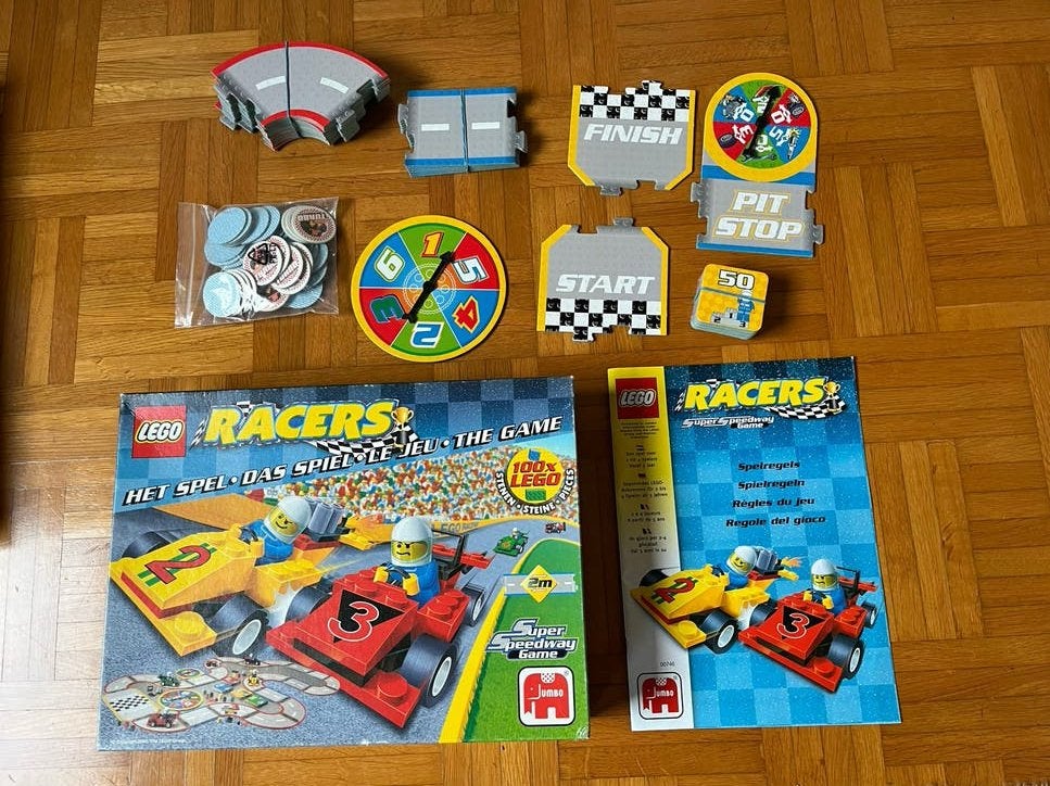 Lego Racers Super Speedway Game - Bordspel (geen auto’s, Drie of vier spelers, Ophalen of Verzenden, Gebruikt