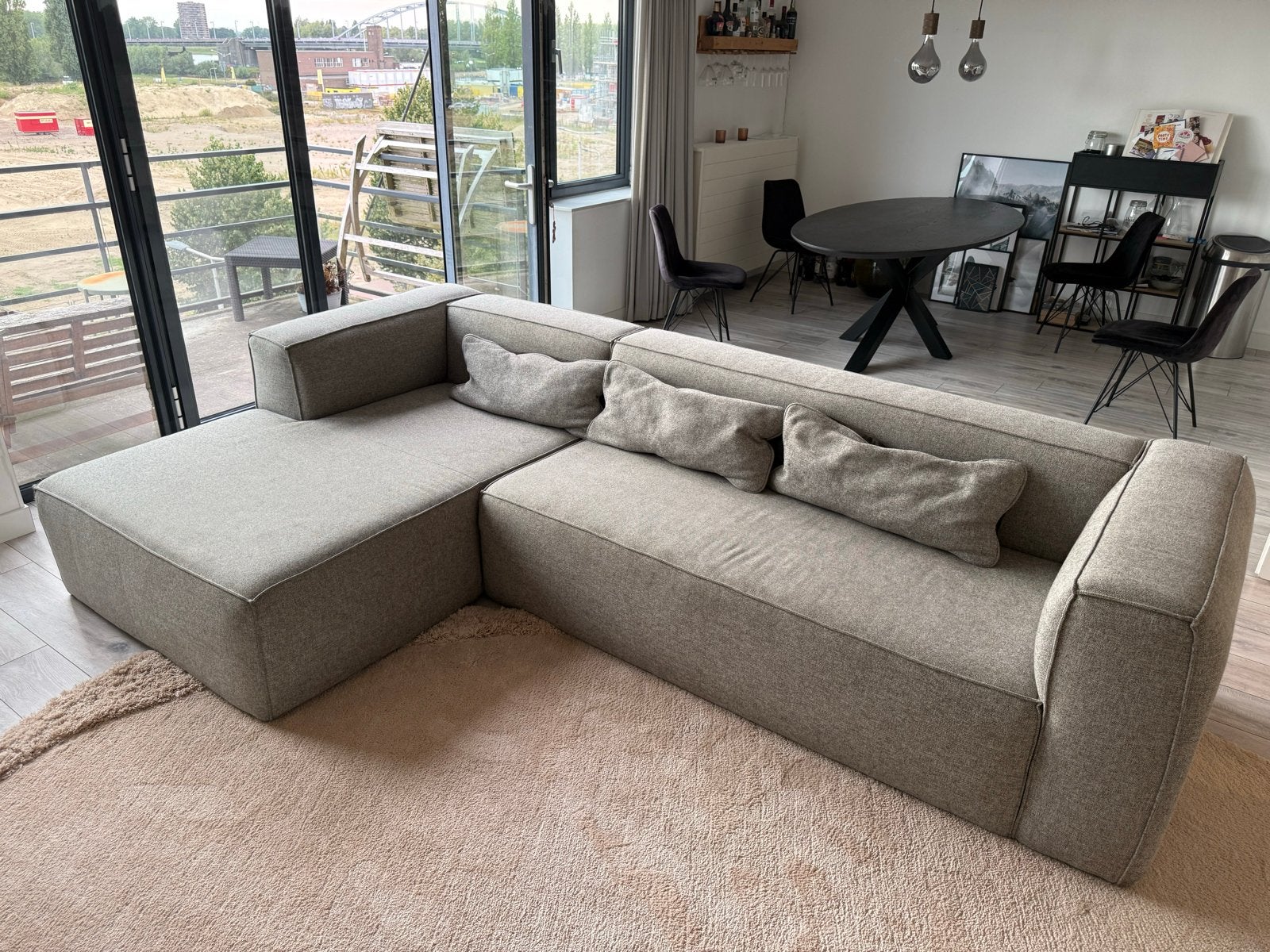 Moderne Hoekbank - Zo goed als nieuw, Huis en Inrichting, Ophalen, 250 tot 300 cm, 100 tot 125 cm, Hoekbank