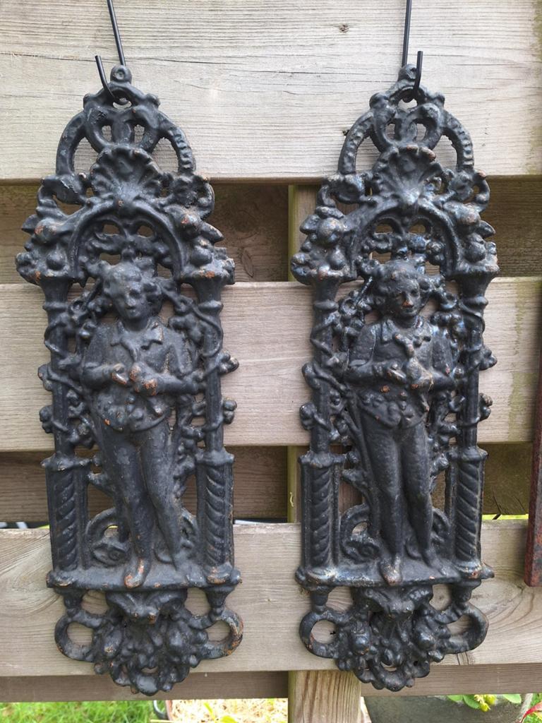 Gietijzeren wandplaten ornamenten, Ophalen of Verzenden, Gebruikt