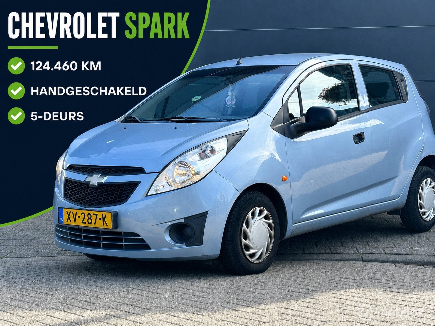Chevrolet Spark 1.0 16V L, Auto's, Chevrolet, Voorwielaandrijving, Gebruikt, 4 cilinders, Blauw