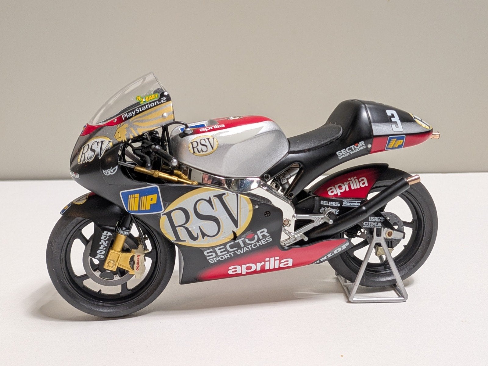 Aprilia RSV 250cc - Marco Melandri - Grand Prix 250cc 2002, Ophalen of Verzenden, Gebruikt, 1:9 t/m 1:12, Motor