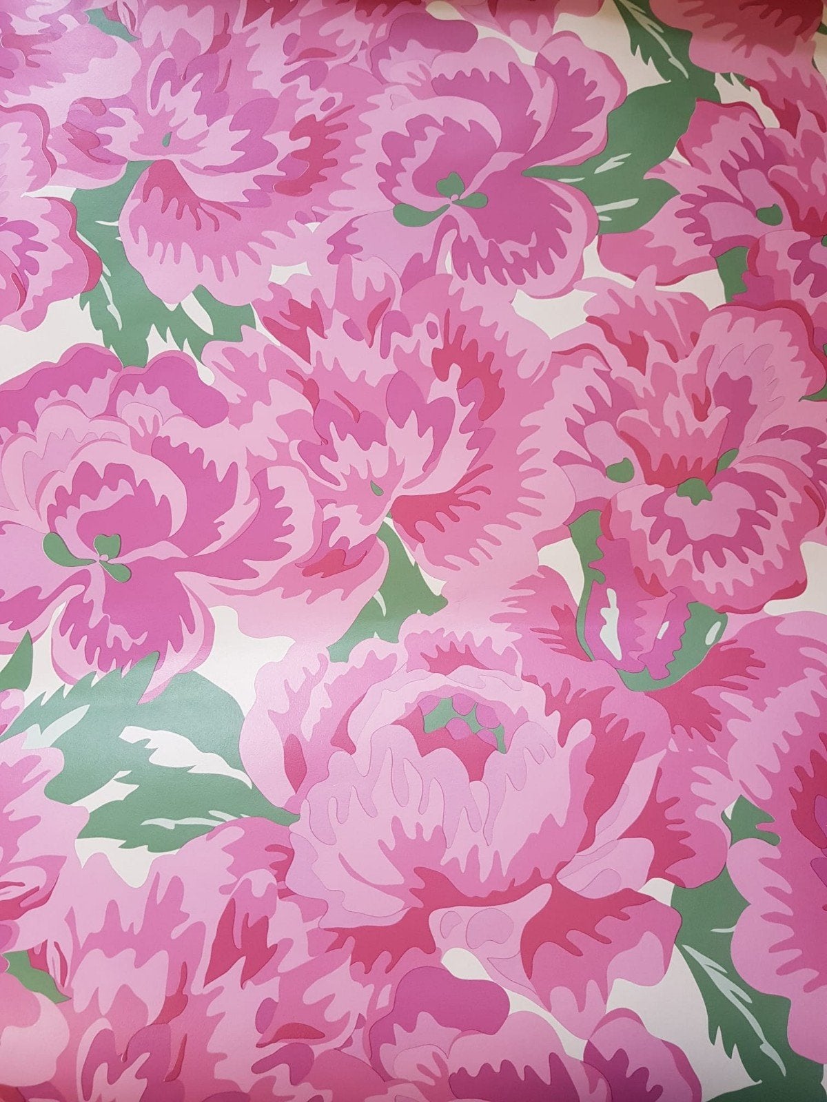 Behang met rozen bloemen vliesbehang roze V7239-3, Ophalen of Verzenden, Groen