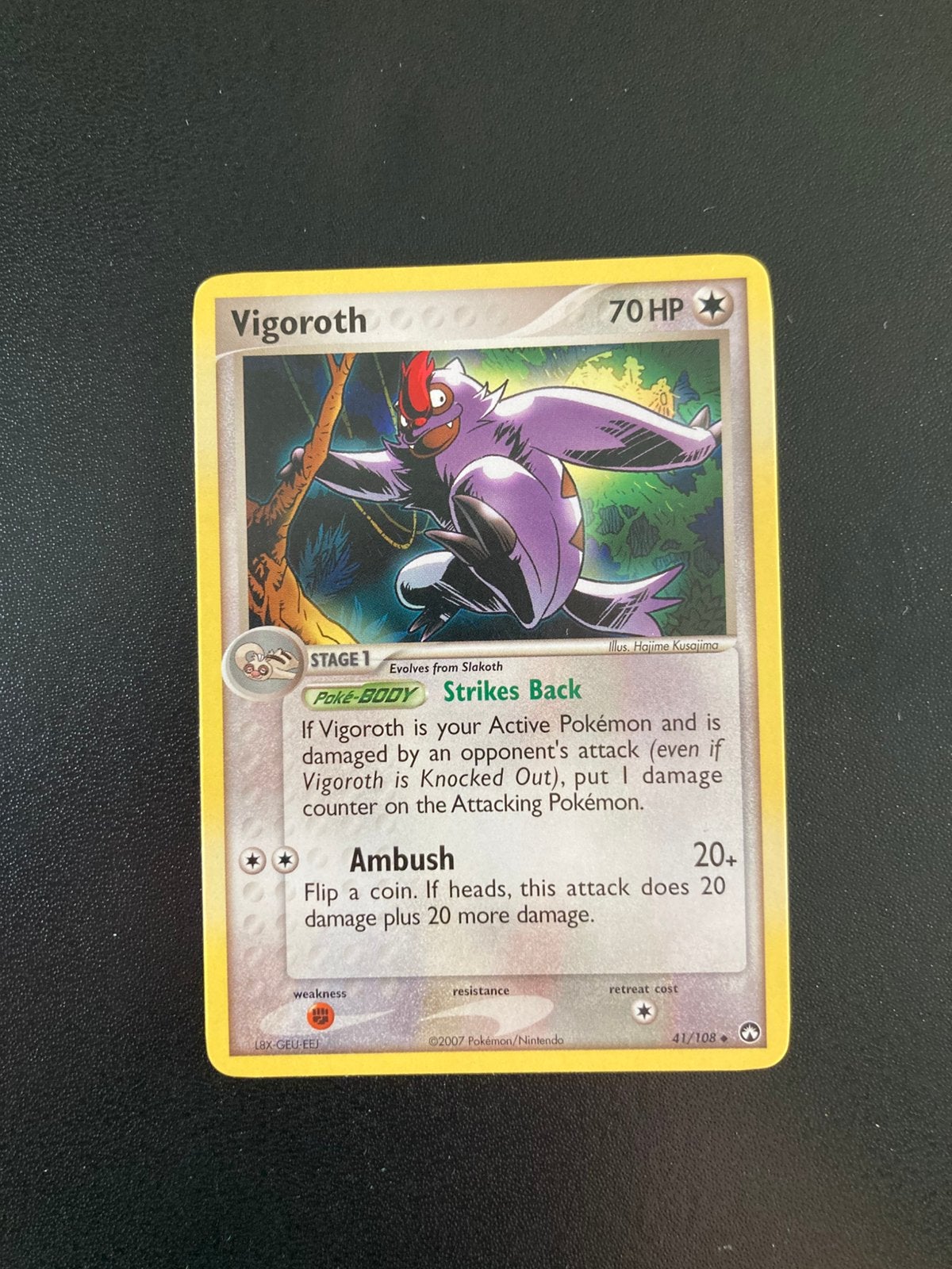 Pokemon kaart Vigoroth, Ophalen of Verzenden, Zo goed als nieuw
