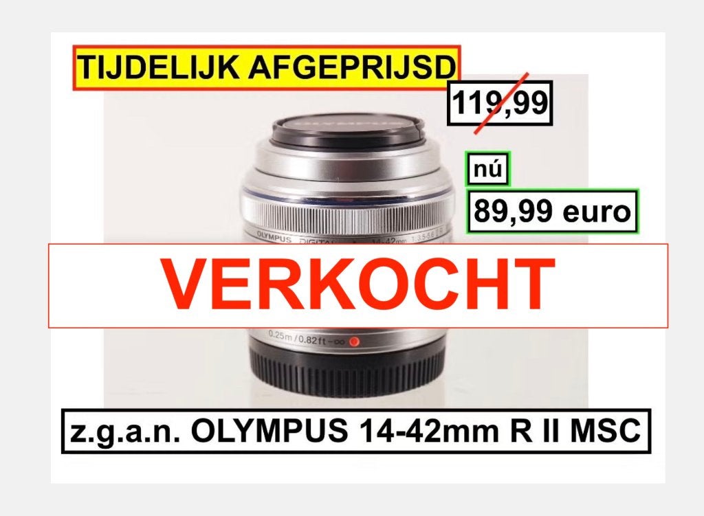 nog ALS NIEUW: OM-System Olympus 14-42mm II R MSC mft, Multi-coated, Micro Four Thirds, Olympus, Ophalen of Verzenden