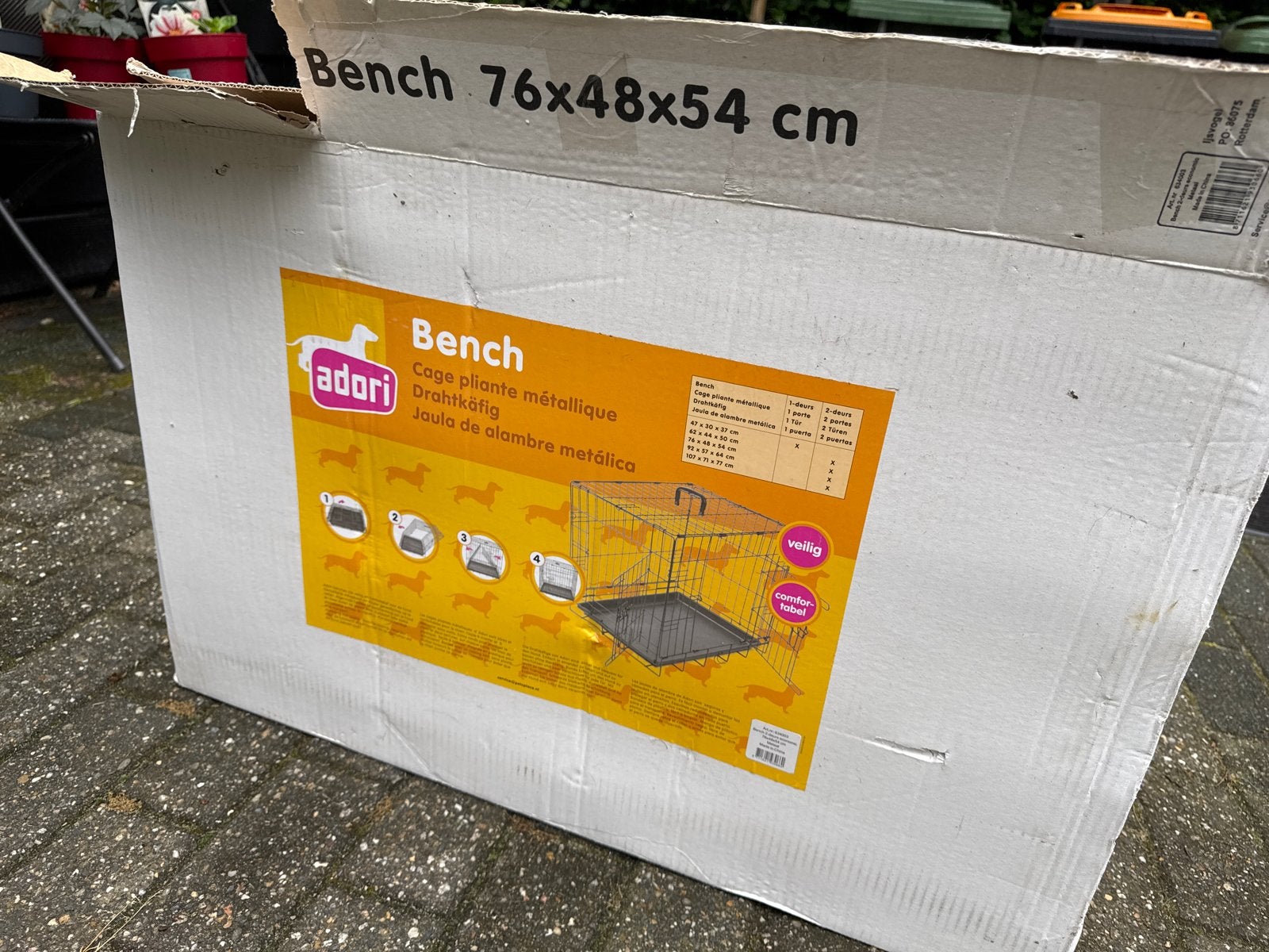 Nette honden bench, Dieren en Toebehoren, Ophalen, Zo goed als nieuw